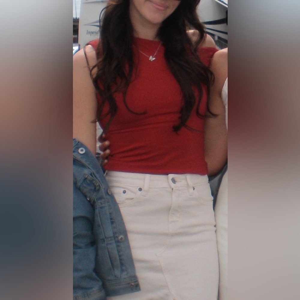 Princess Polly Asymmetrical Red top
